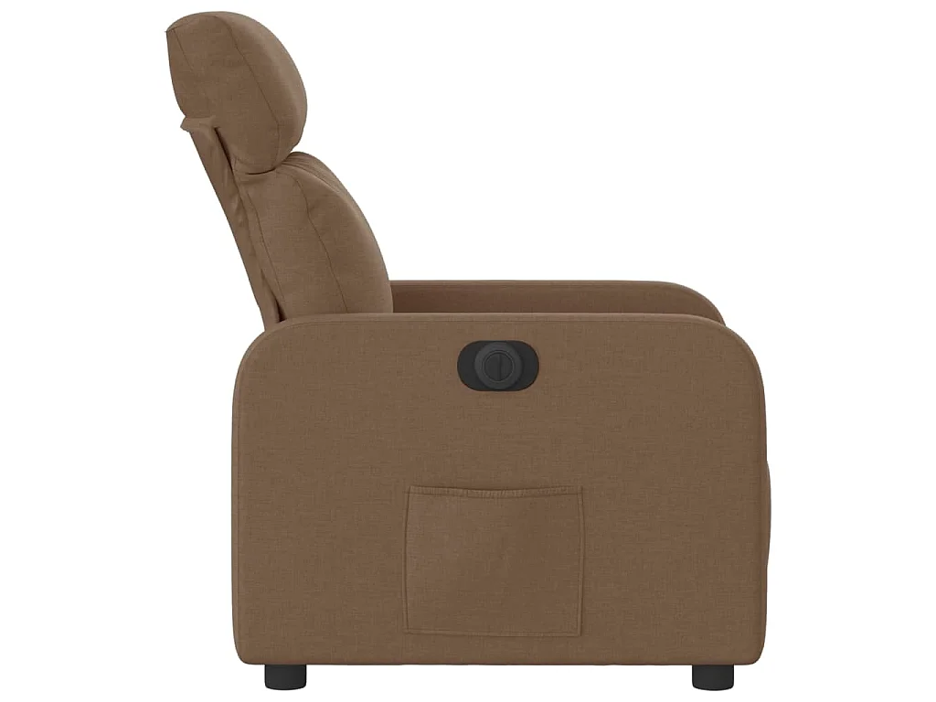 Fauteuil inclinable électrique Marron Tissu