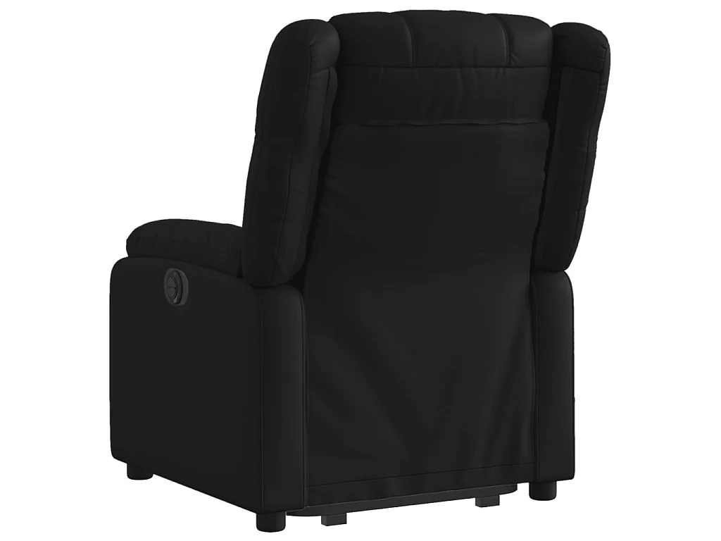 Relaxsessel mit Aufstehhilfe Schwarz Kunstleder