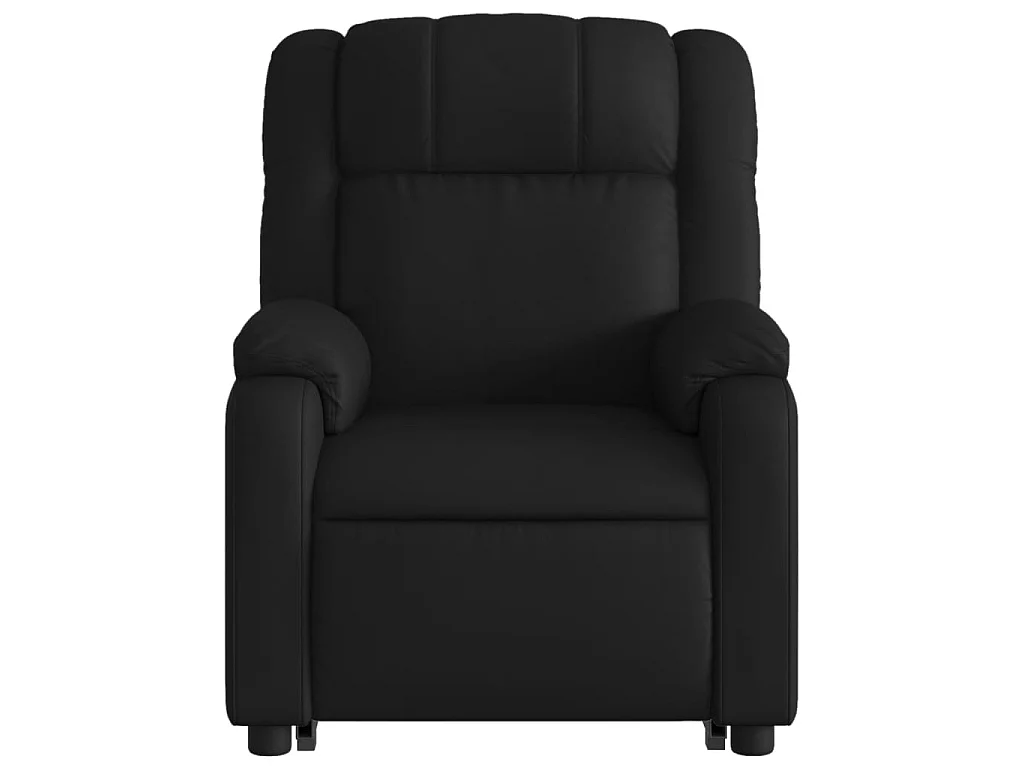 Relaxsessel mit Aufstehhilfe Schwarz Kunstleder