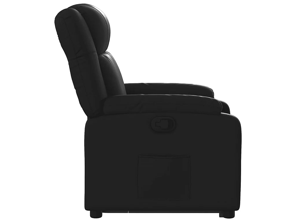 Relaxsessel mit Aufstehhilfe Schwarz Kunstleder