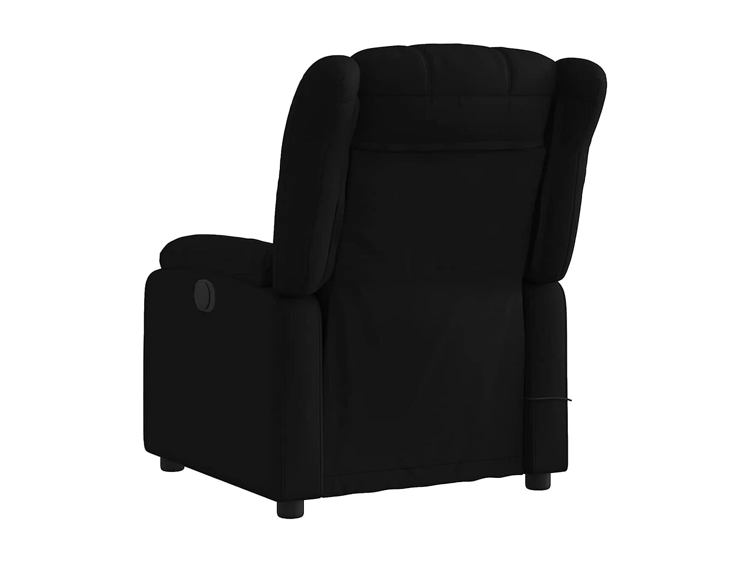 Fauteuil de massage inclinable Noir Tissu