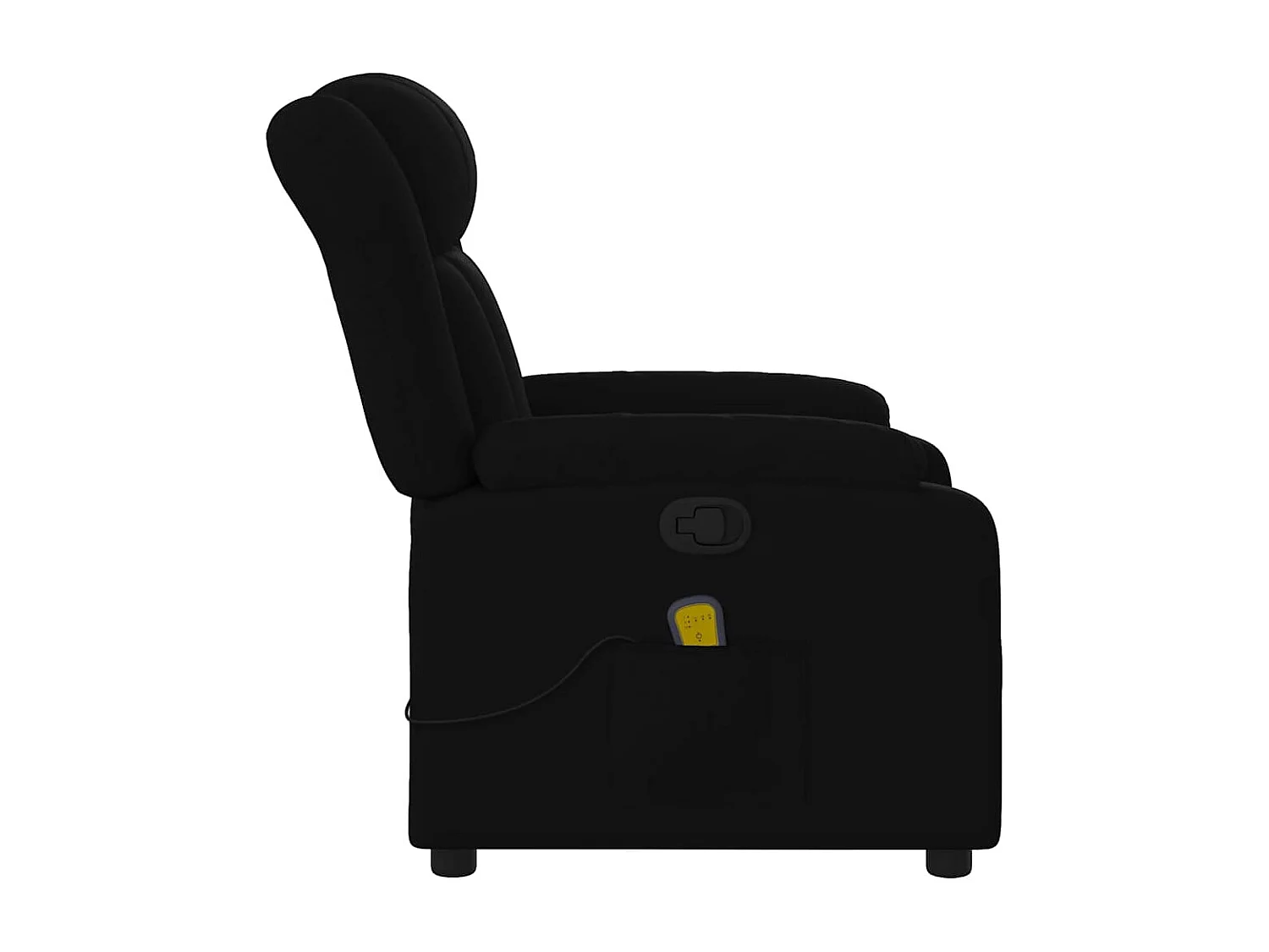 Fauteuil de massage inclinable Noir Tissu