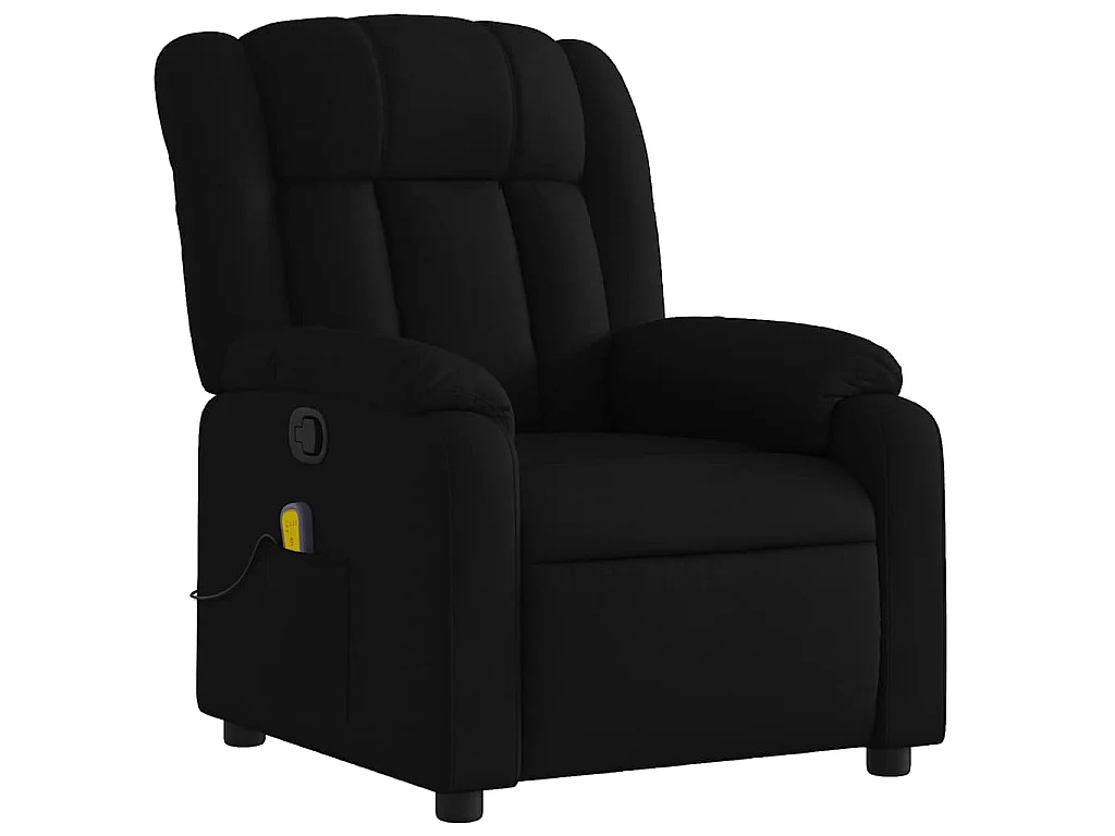 Fauteuil de massage inclinable Noir Tissu