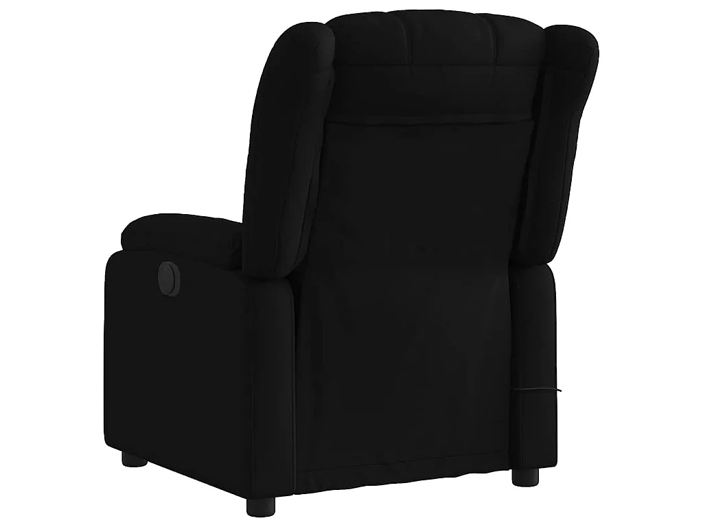 Fauteuil de massage inclinable Noir Tissu