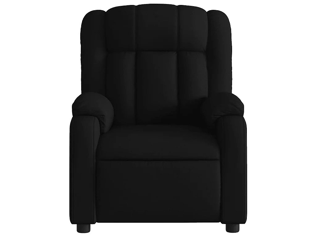 Fauteuil de massage inclinable Noir Tissu