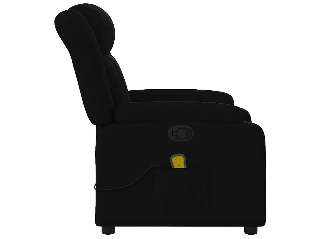 Fauteuil de massage inclinable Noir Tissu