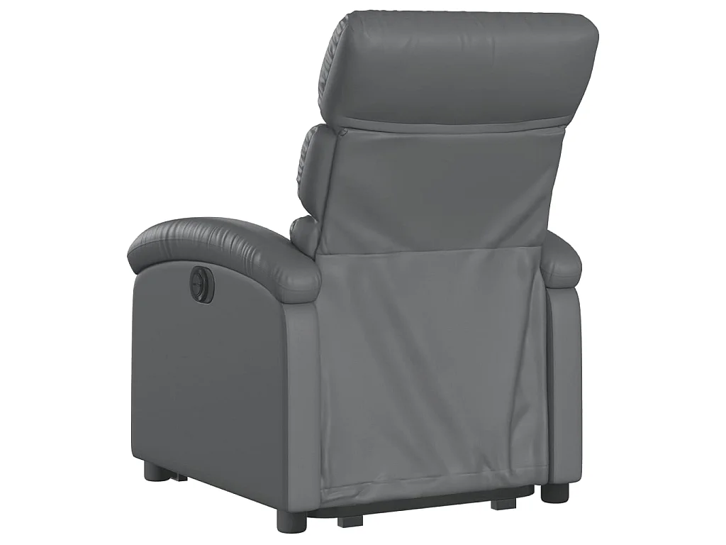 Fauteuil inclinable électrique gris similicuir