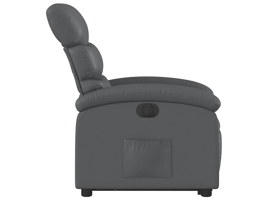 Fauteuil inclinable électrique gris similicuir