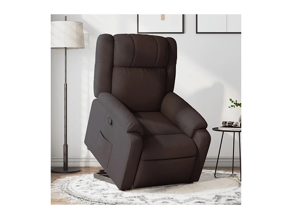 Fauteuil inclinable marron foncé tissu
