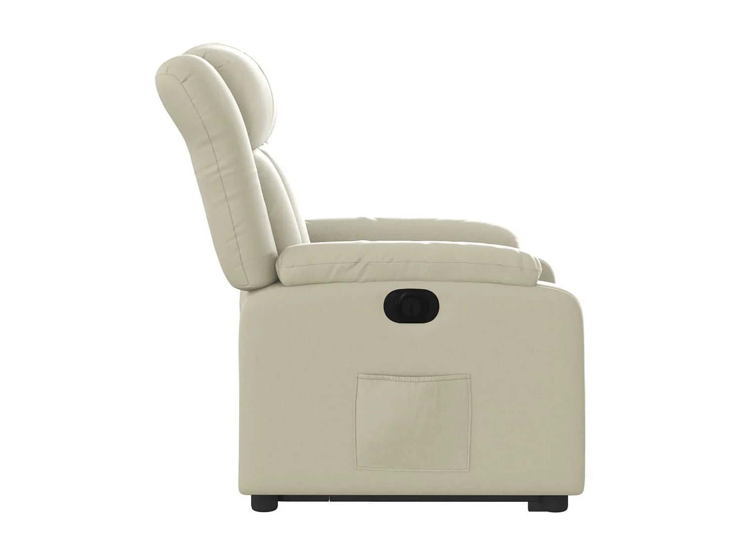 Fauteuil inclinable électrique crème similicuir