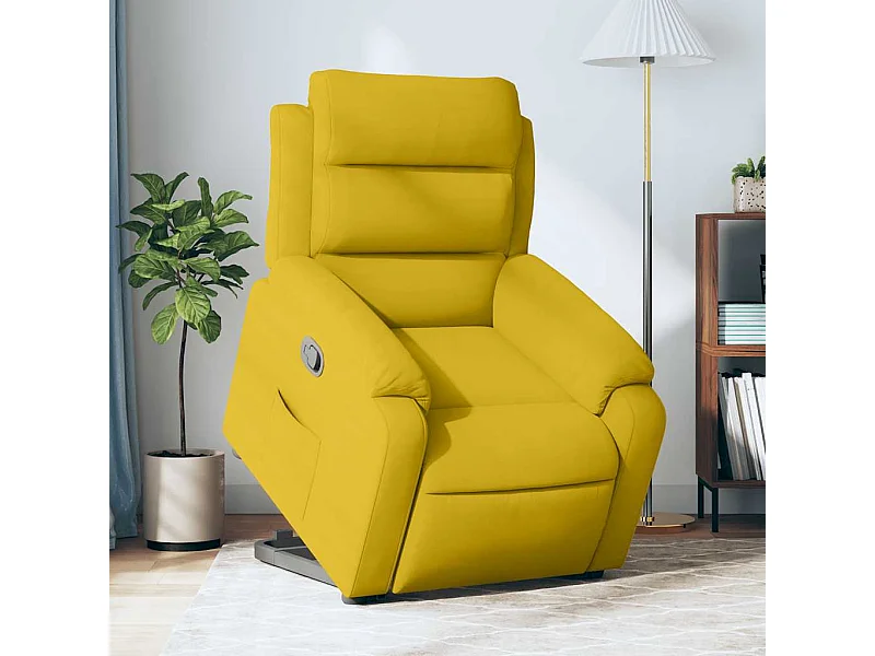 Fauteuil inclinable Jaune Velours