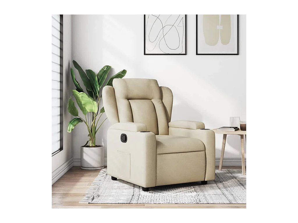 Fauteuil inclinable Crème Tissu