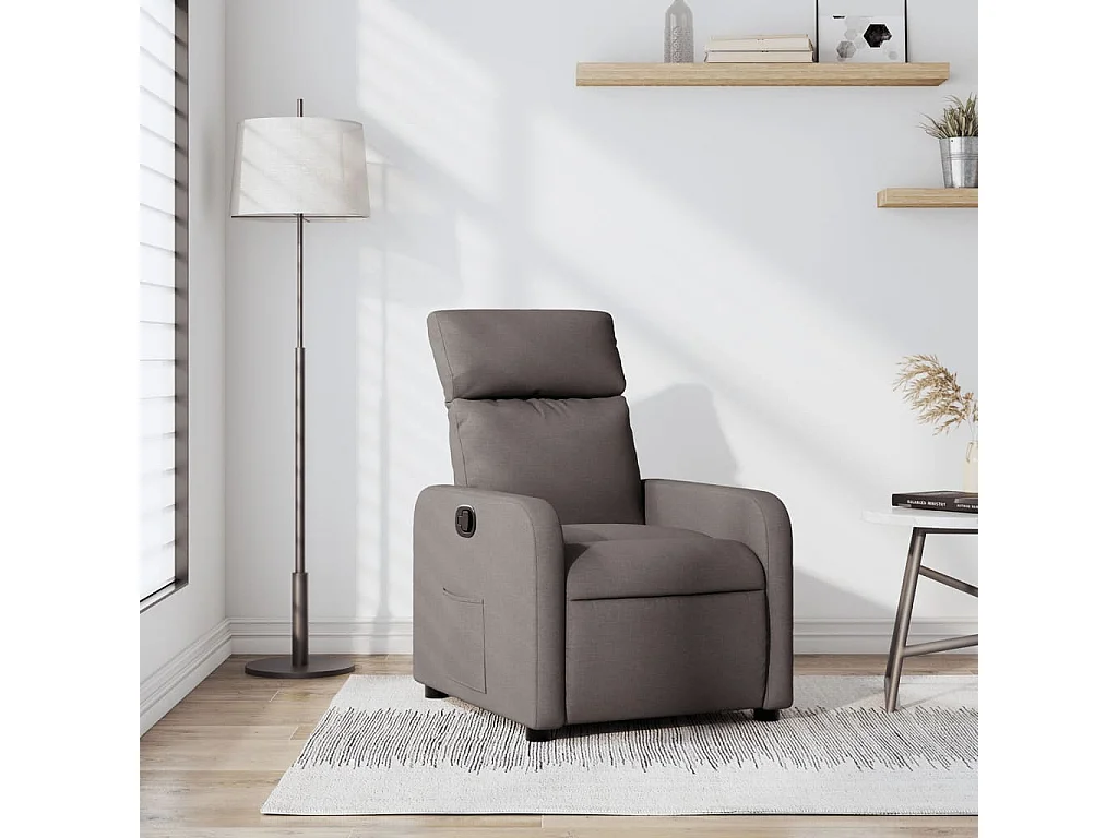 Relaxsessel Taupe Stoff