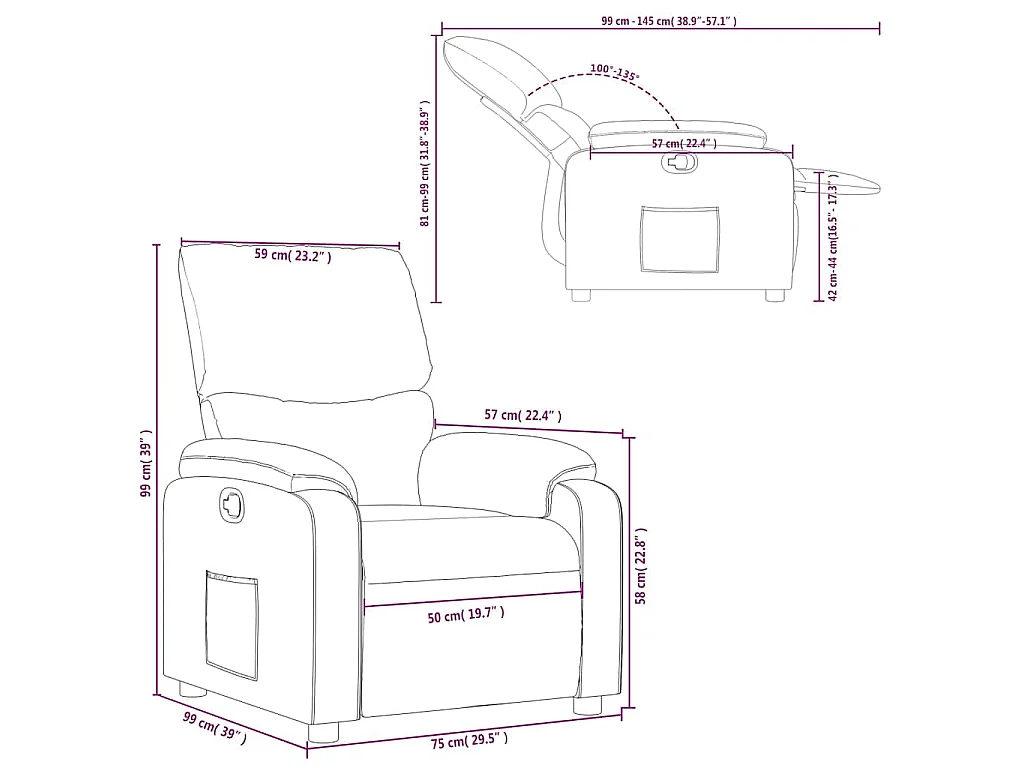 Relaxsessel Rot Kunstleder