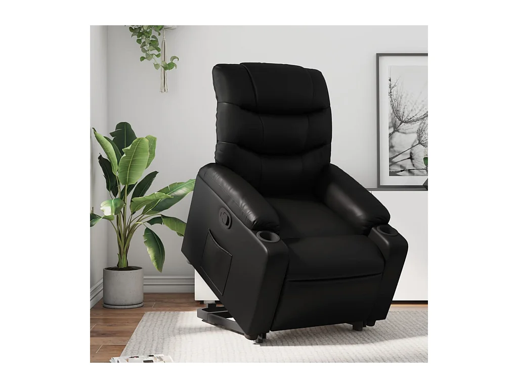 Fauteuil inclinable Noir Similicuir