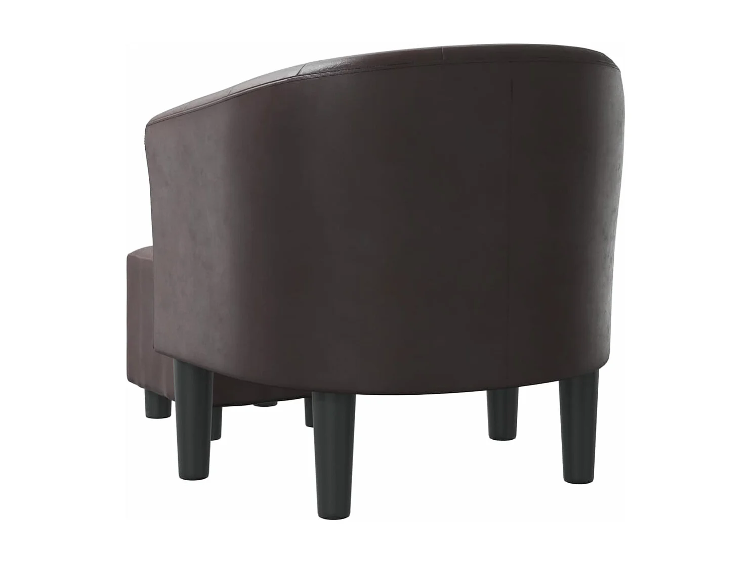 Chaise cabriolet avec repose-pied marron similicuir