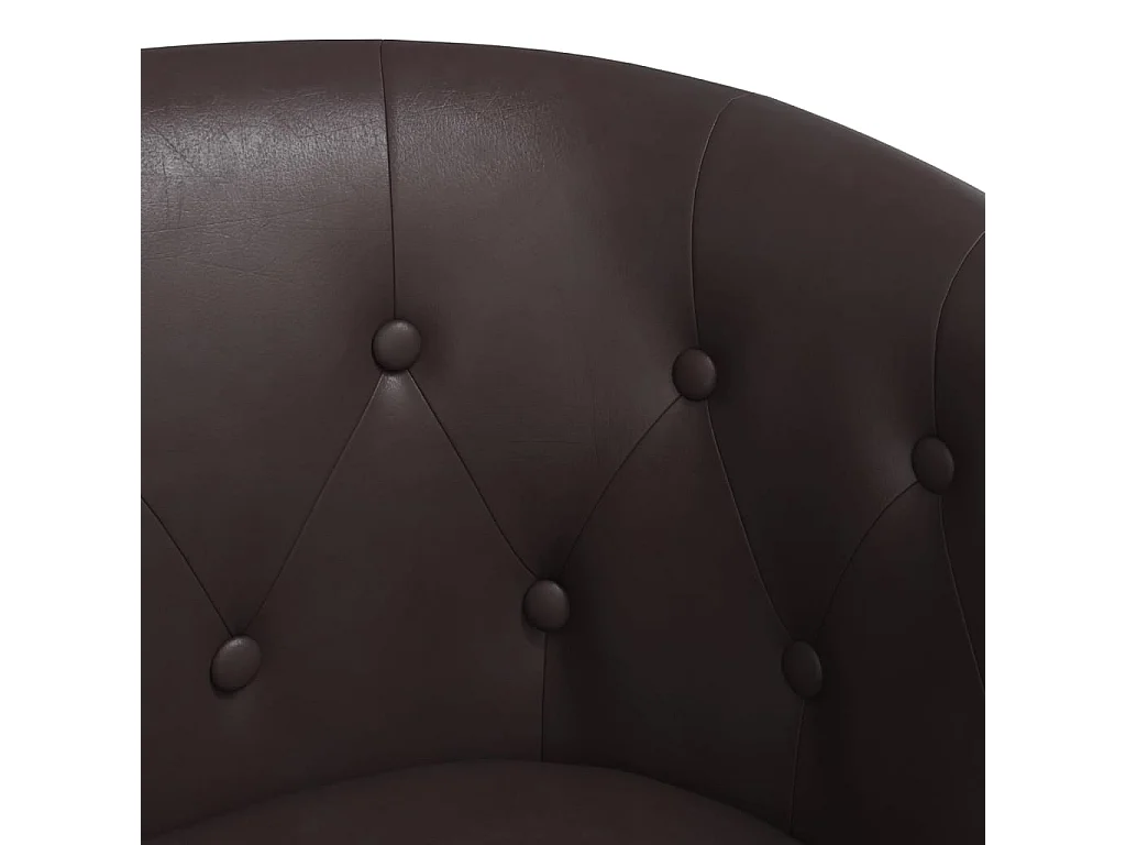 Chaise cabriolet avec repose-pied marron similicuir