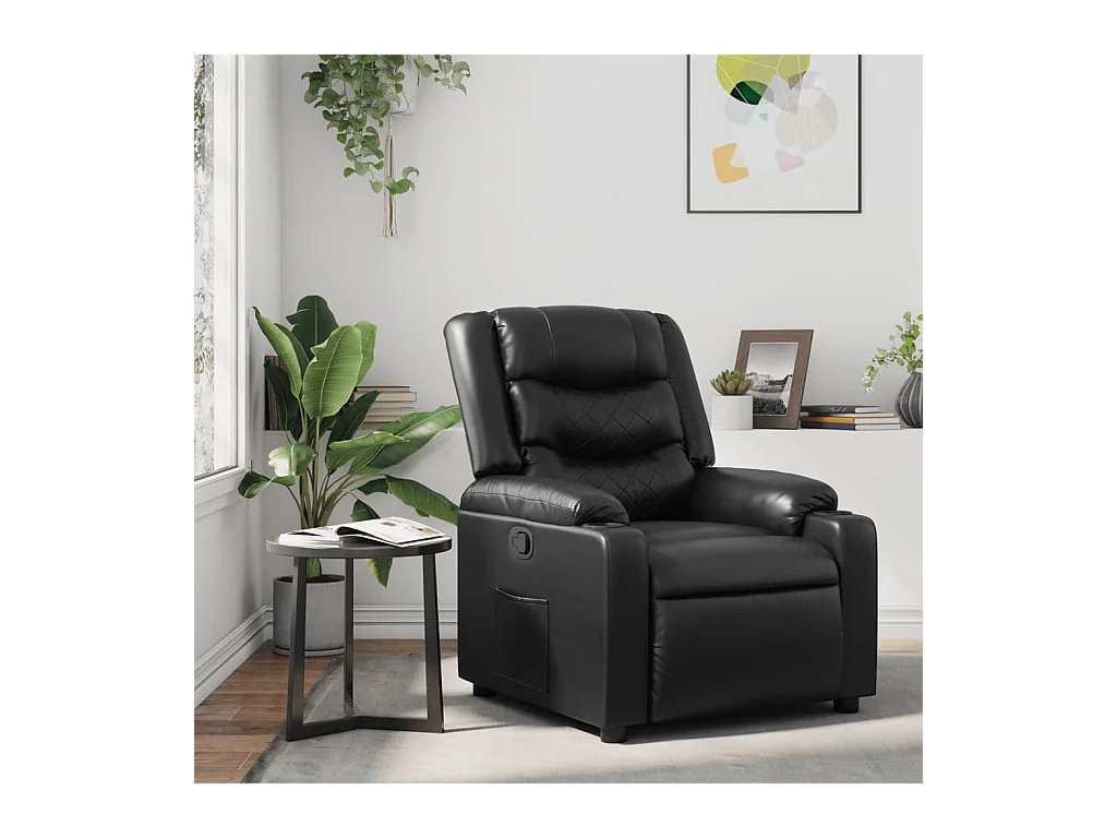 Fauteuil inclinable Noir Similicuir