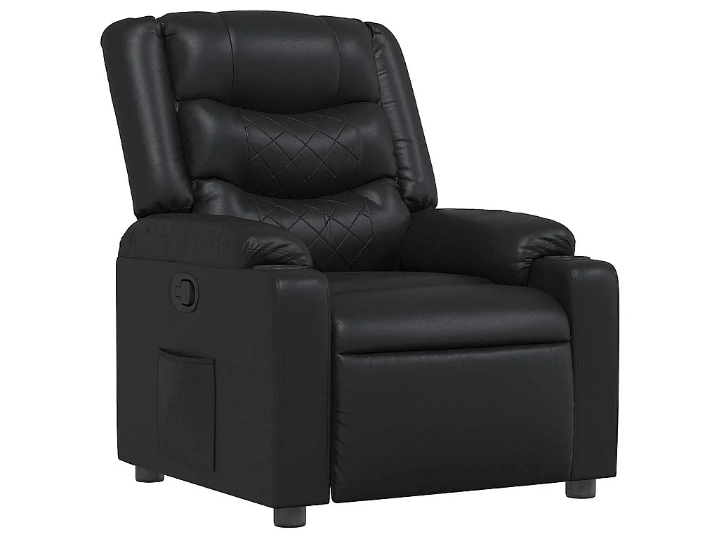 Fauteuil inclinable Noir Similicuir