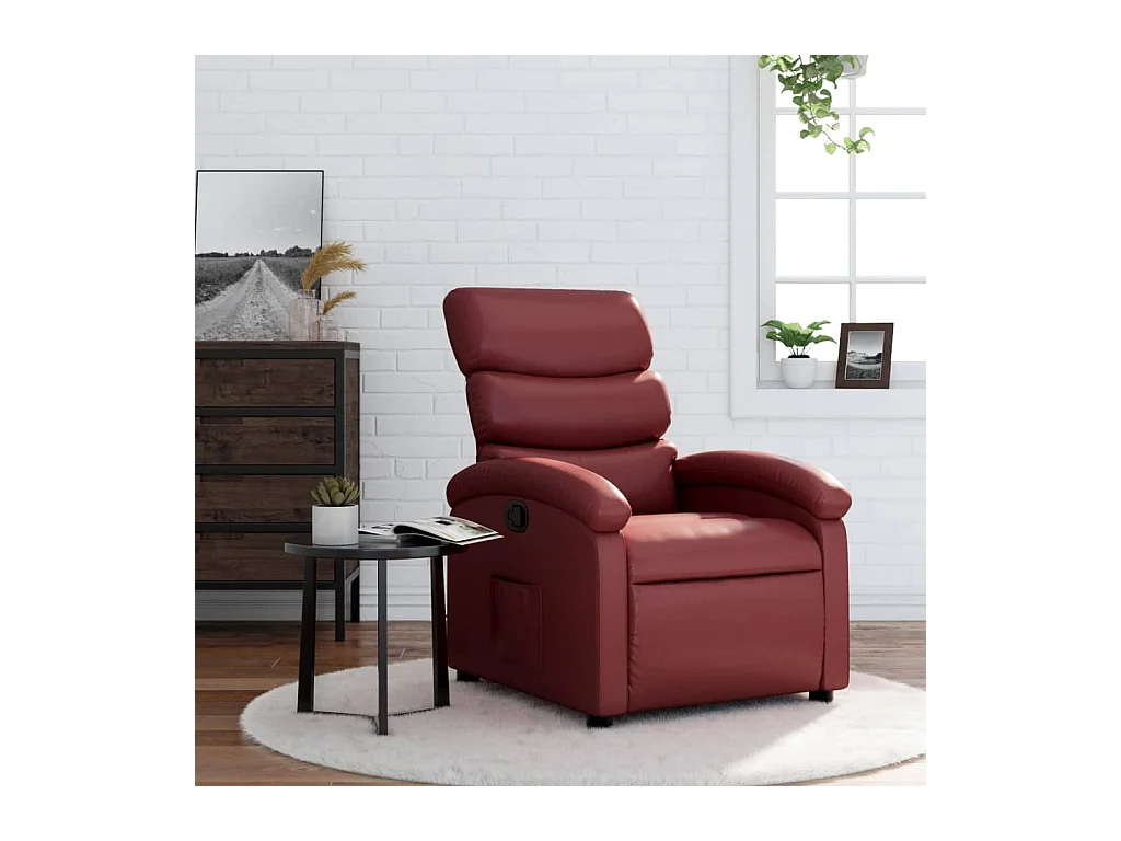 Fauteuil inclinable Rouge bordeaux Similicuir