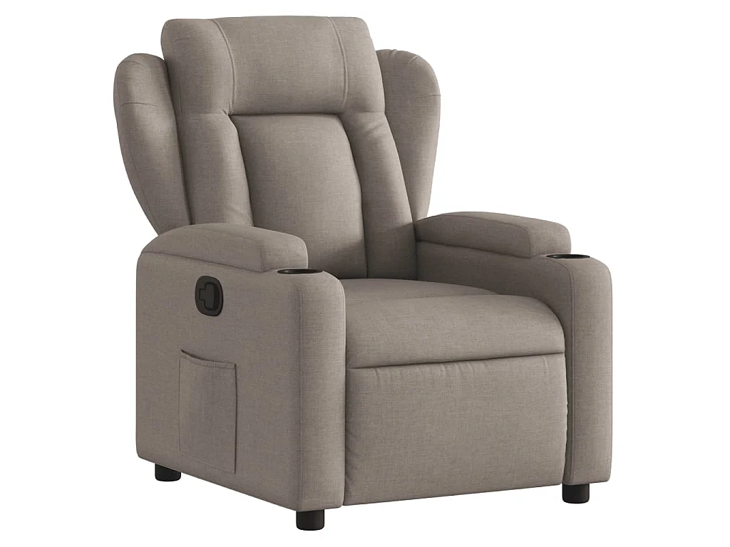 Relaxsessel Taupe Stoff