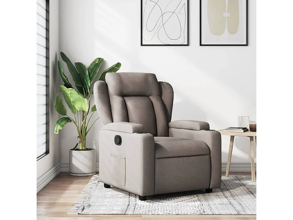 Relaxsessel Taupe Stoff