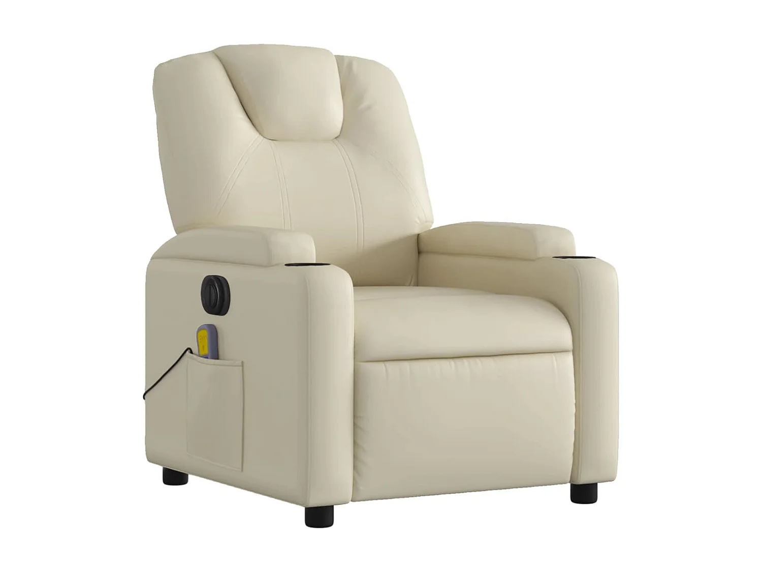 Massagesessel Elektrisch Creme Kunstleder