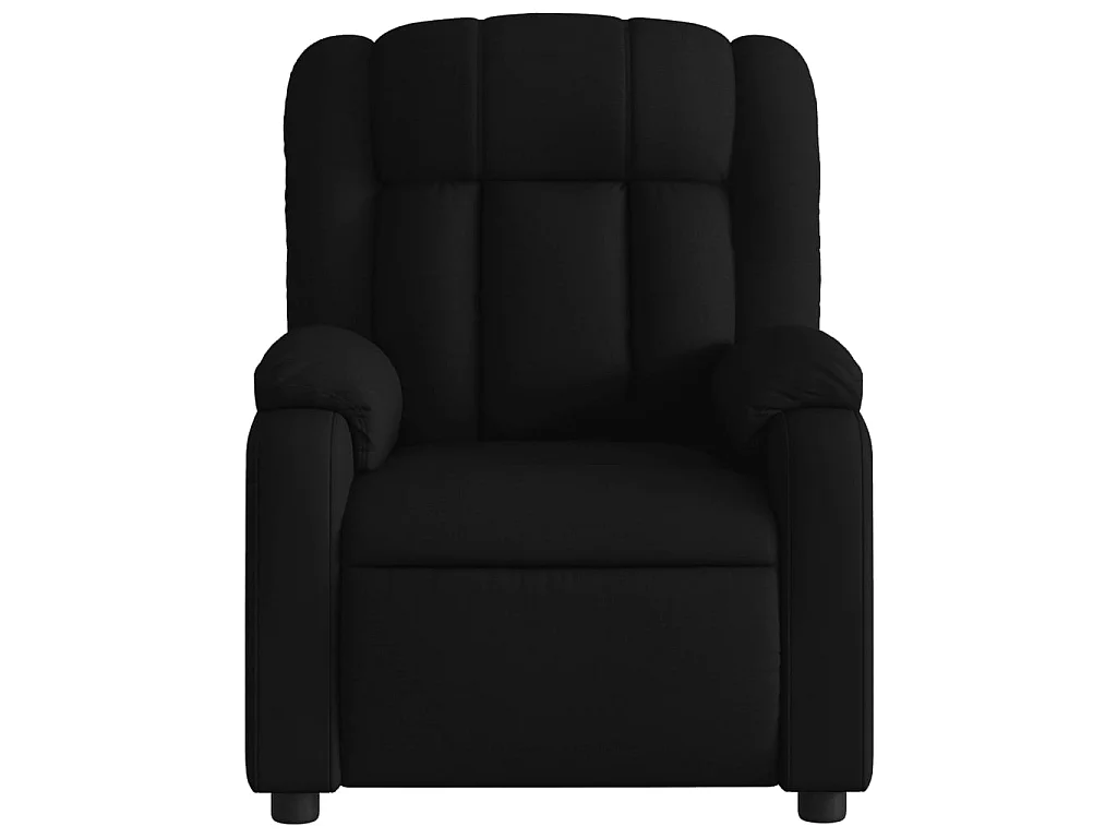 Fauteuil verstelbaar elektrisch stof zwart