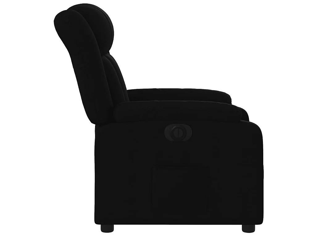 Fauteuil verstelbaar elektrisch stof zwart