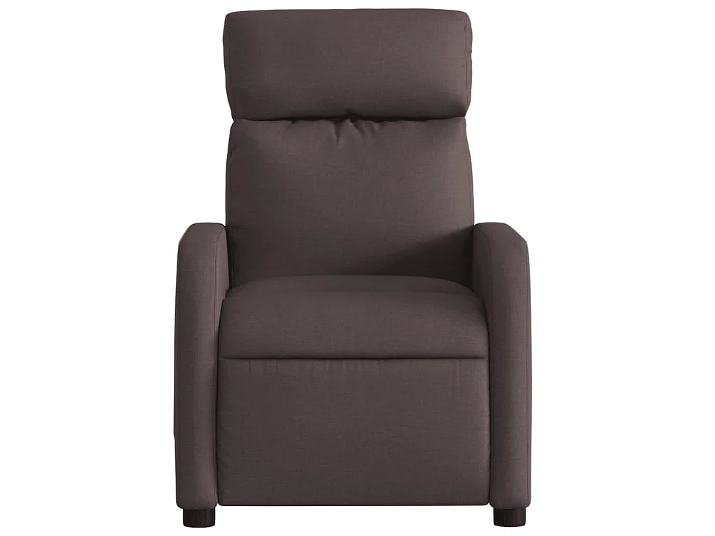 Poltrona Reclinabile Marrone Scuro in Tessuto