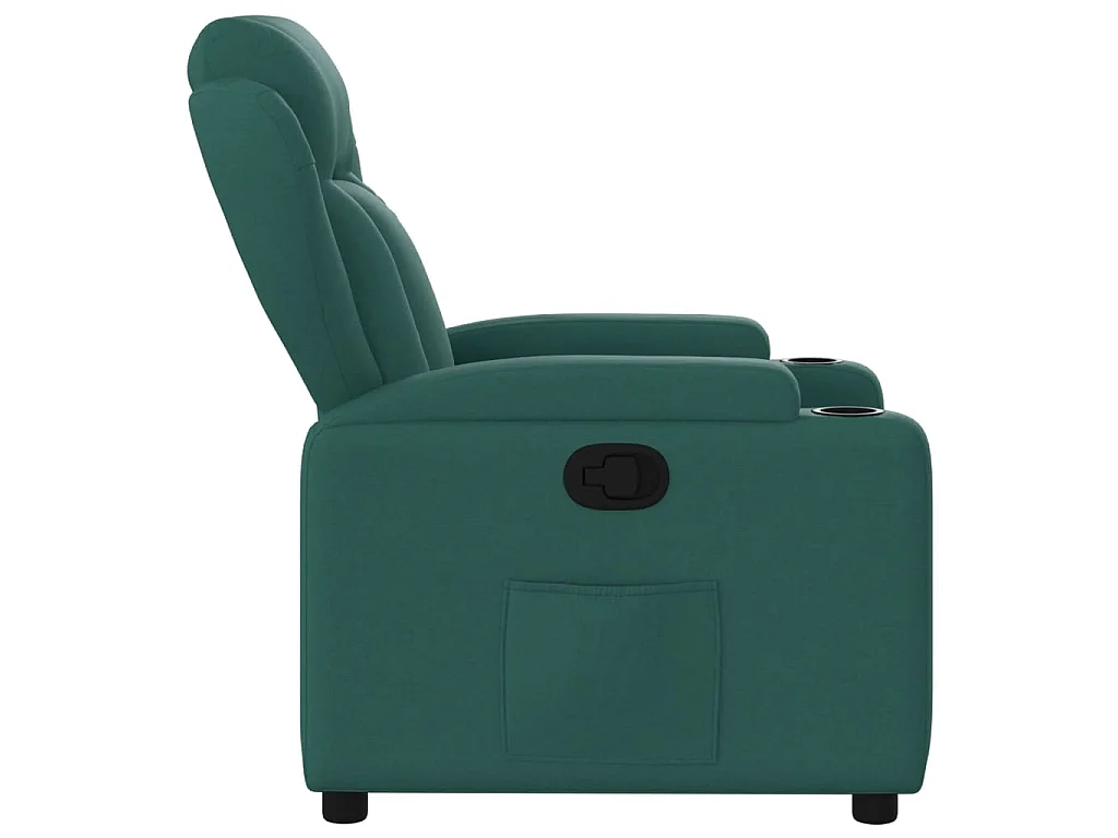 Fauteuil inclinable Vert foncé Tissu