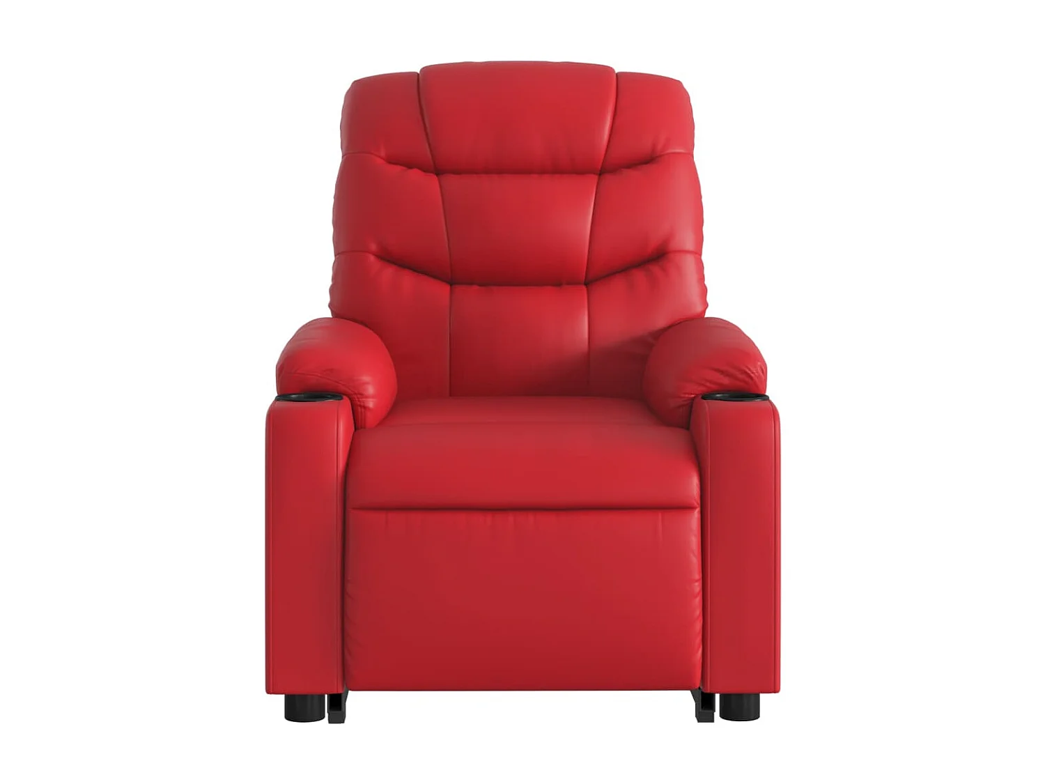 Poltrona Alzapersona Reclinabile Elettrica Rossa in Similpelle
