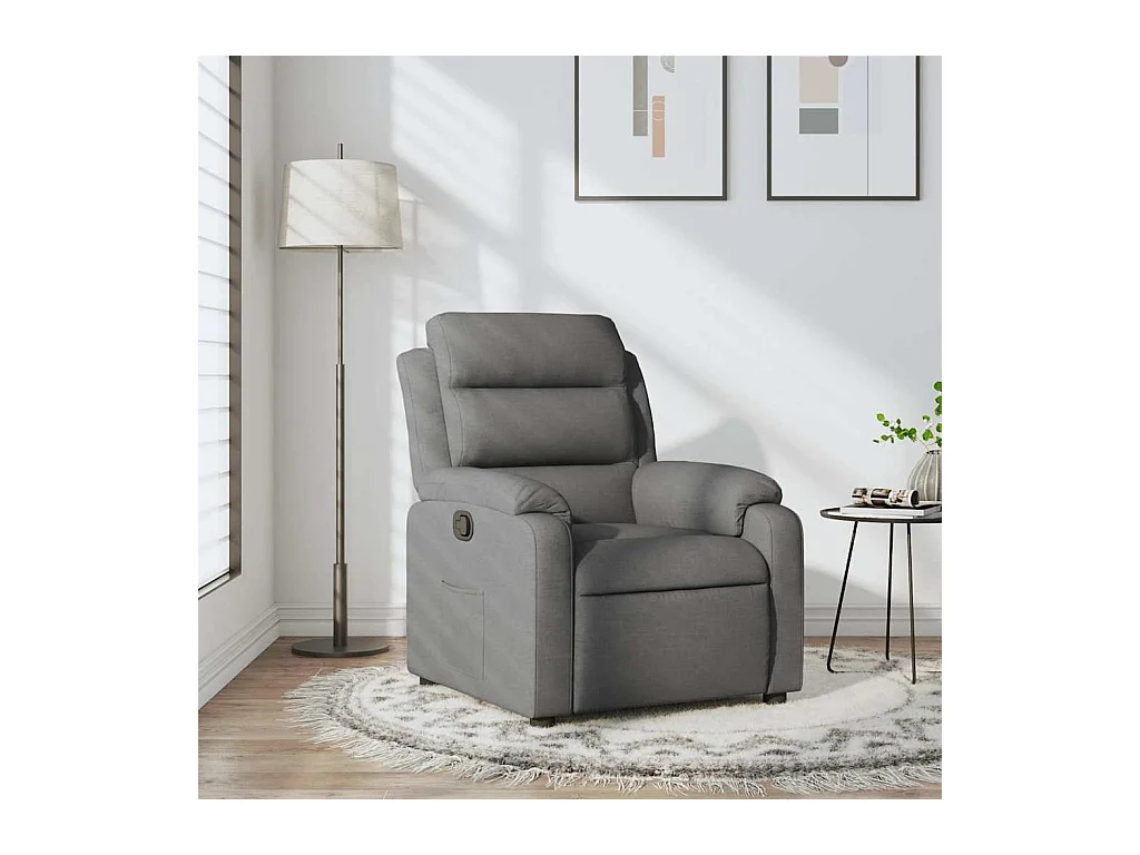 Fauteuil verstelbaar stof donkergrijs