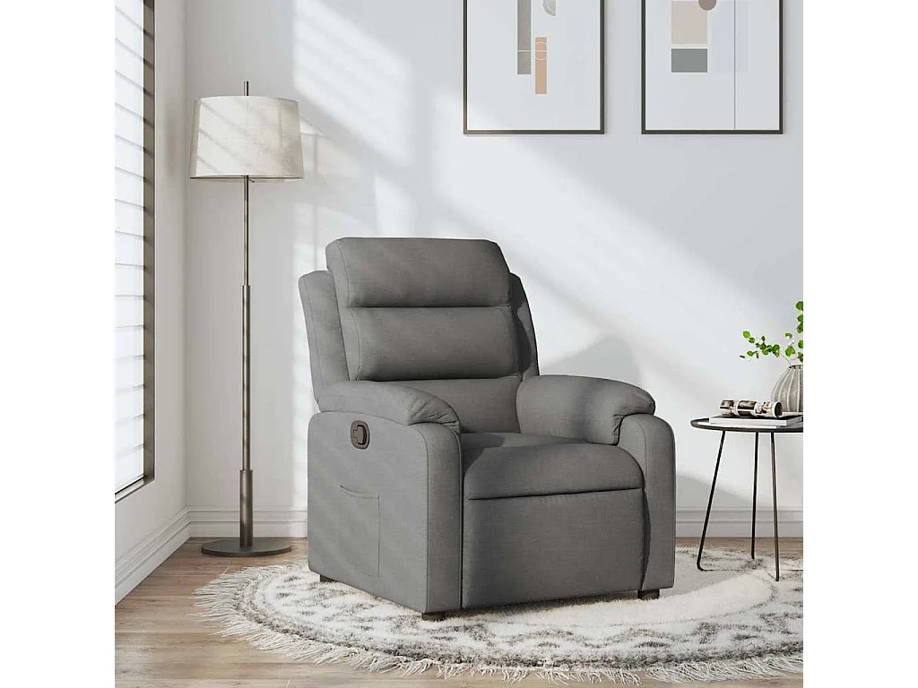Fauteuil inclinable Gris foncé Tissu