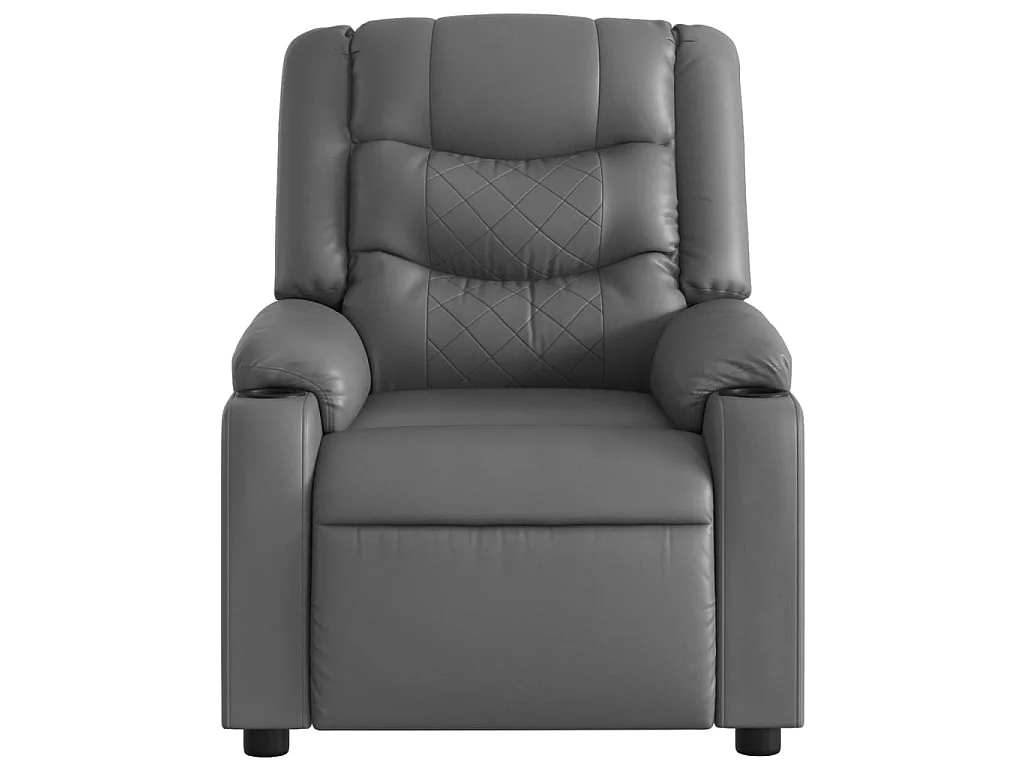 Fauteuil inclinable électrique Gris Similicuir