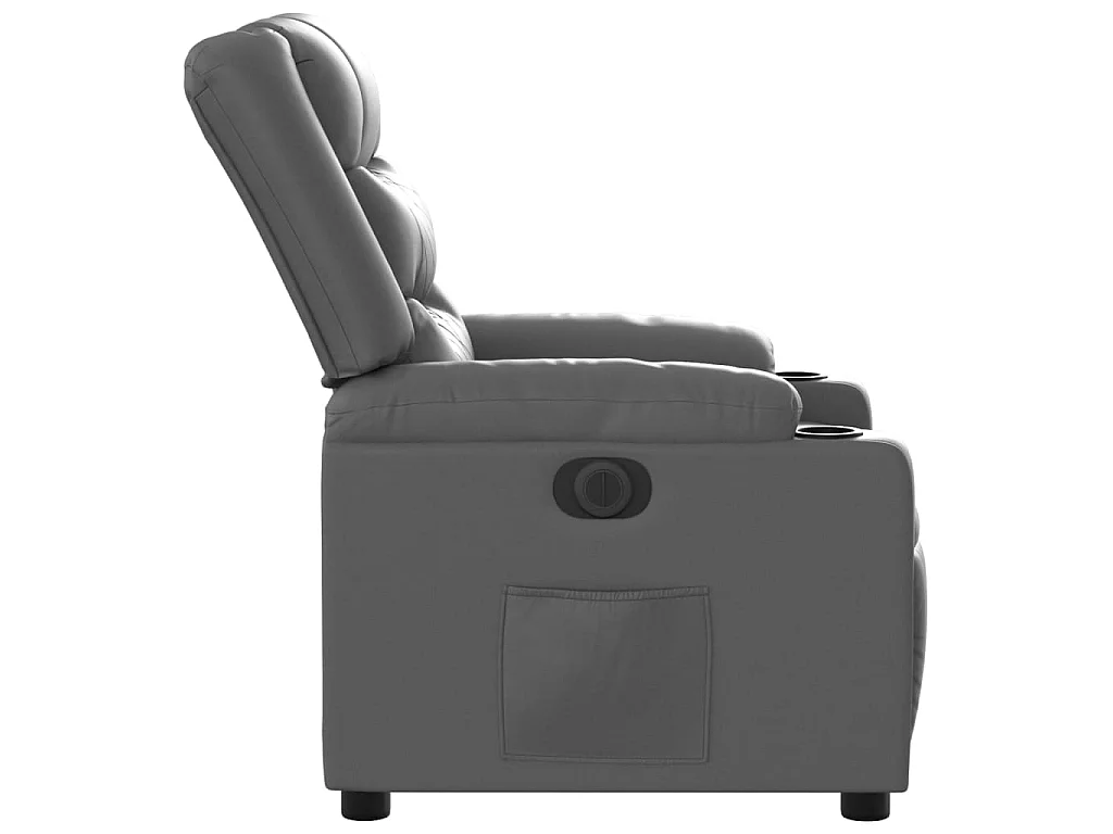 Fauteuil inclinable électrique Gris Similicuir