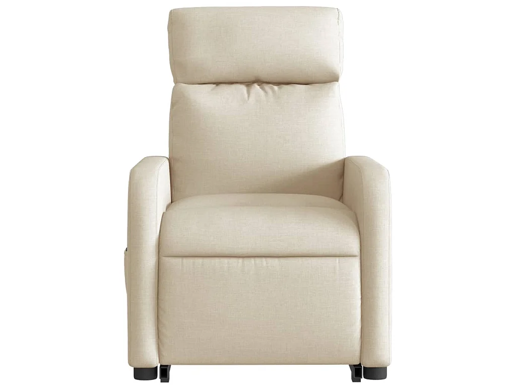 Poltrona Alzapersona Reclinabile Elettrica Crema in Tessuto