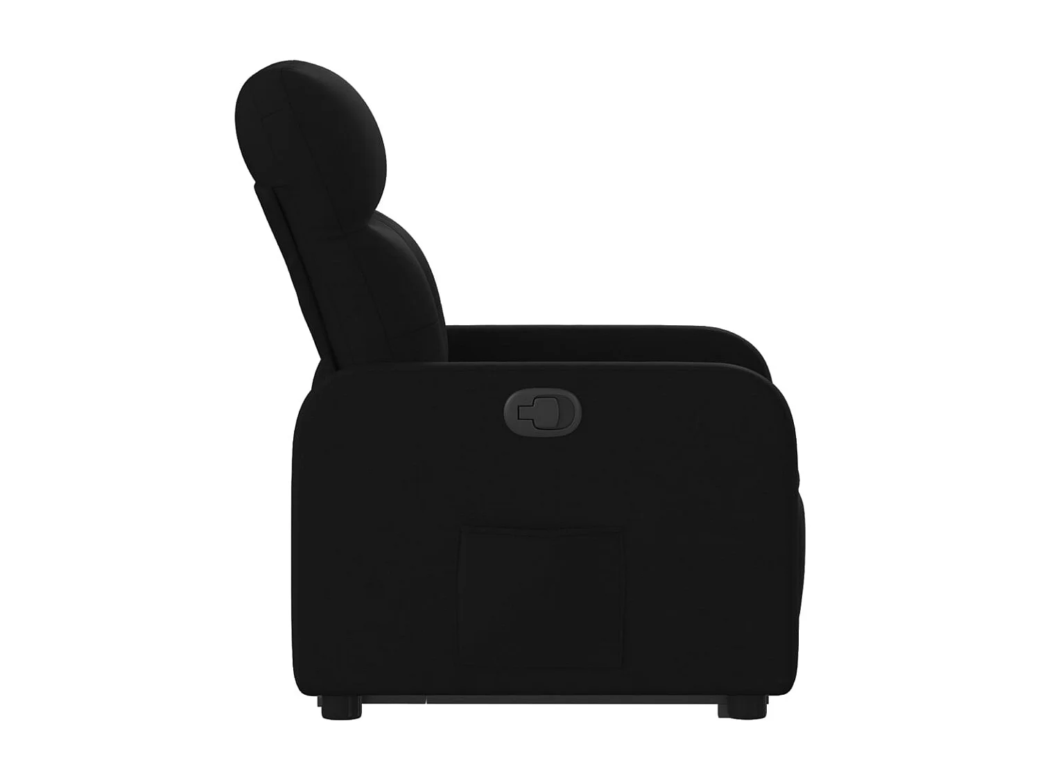 Relaxsessel mit Aufstehhilfe Schwarz Stoff