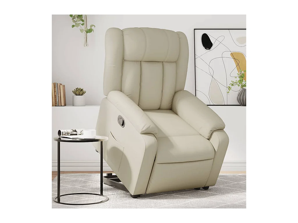 Fauteuil inclinable Crème Similicuir