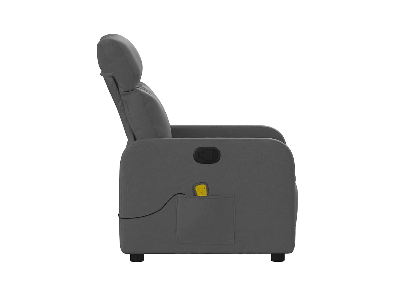 Fauteuil de massage inclinable Gris foncé Tissu