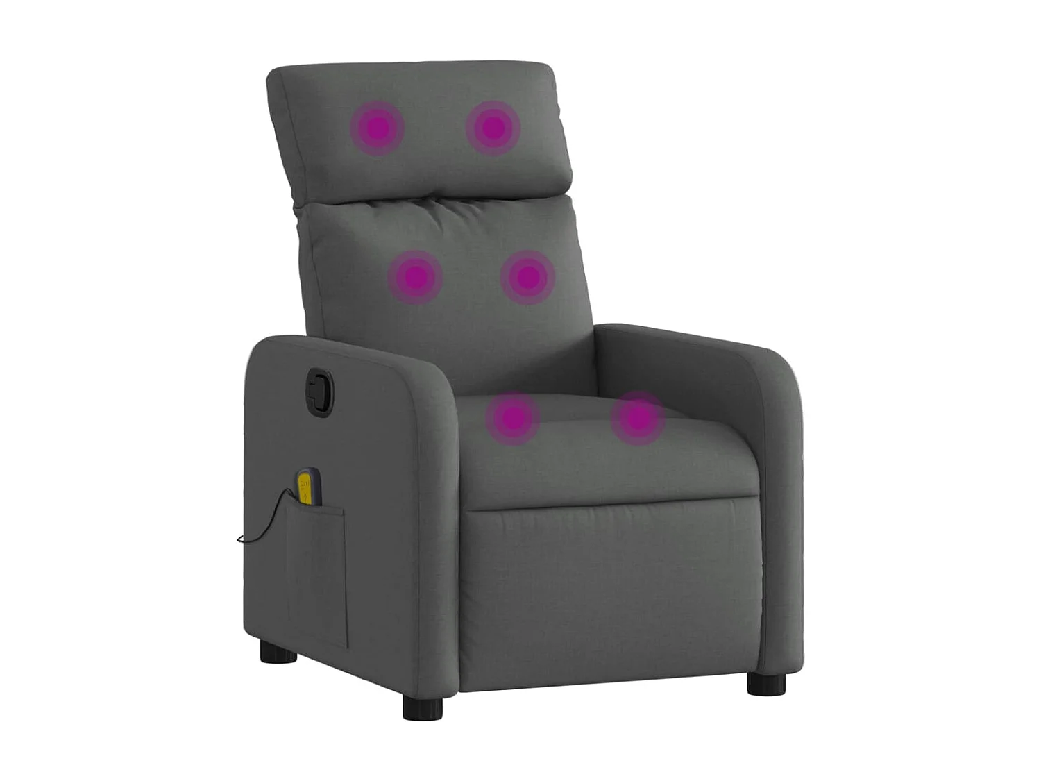 Massagesessel Dunkelgrau Stoff