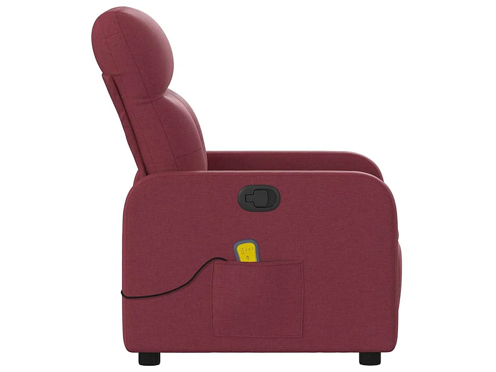 Massagesessel Weinrot Stoff
