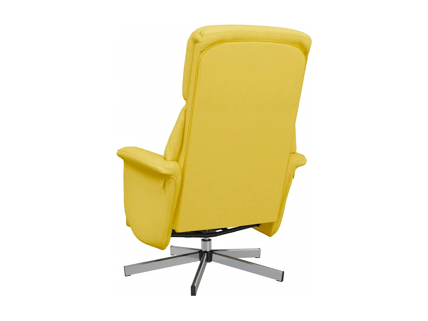 Fauteuil inclinable avec repose-pieds jaune clair tissu