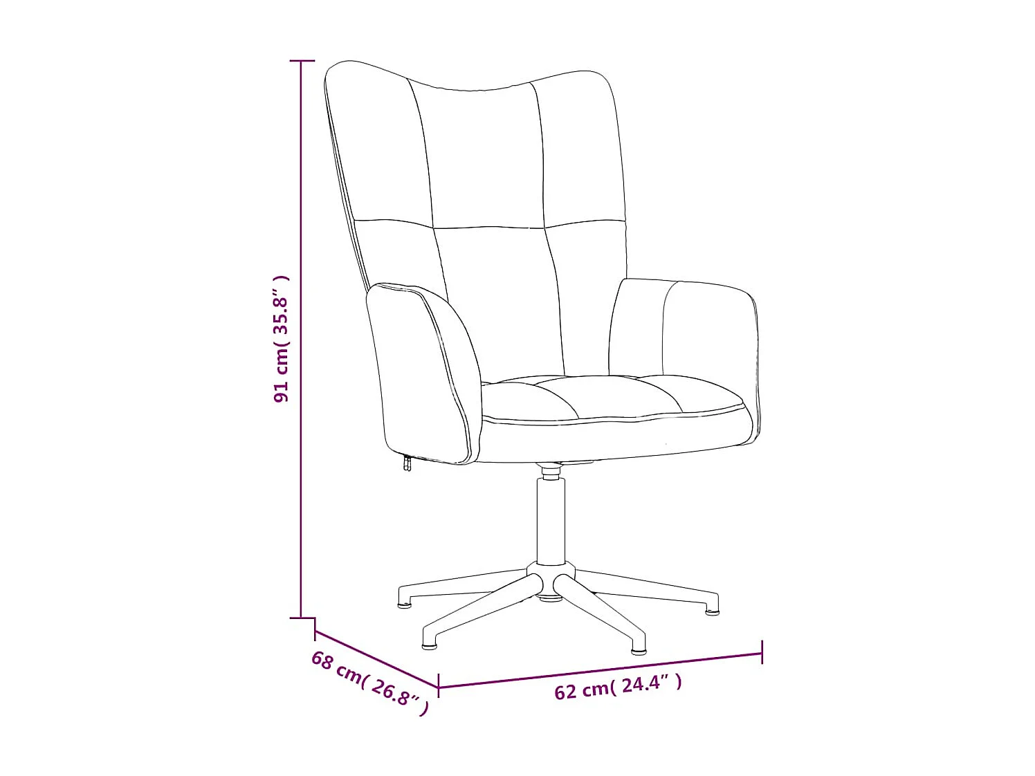 Chaise de relaxation avec tabouret Vert foncé Velours