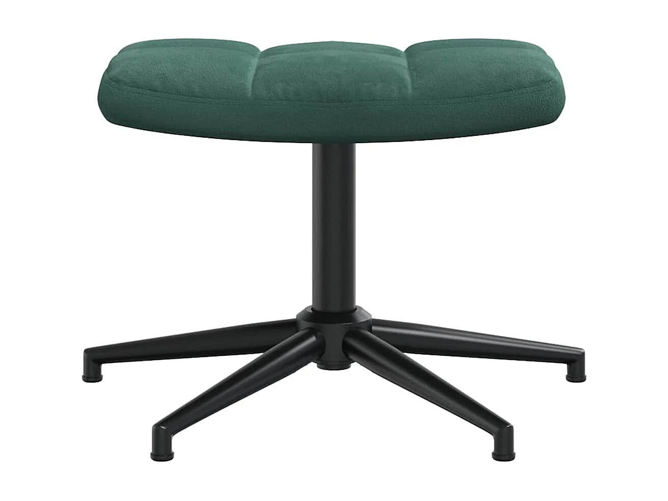 Chaise de relaxation avec tabouret Vert foncé Velours