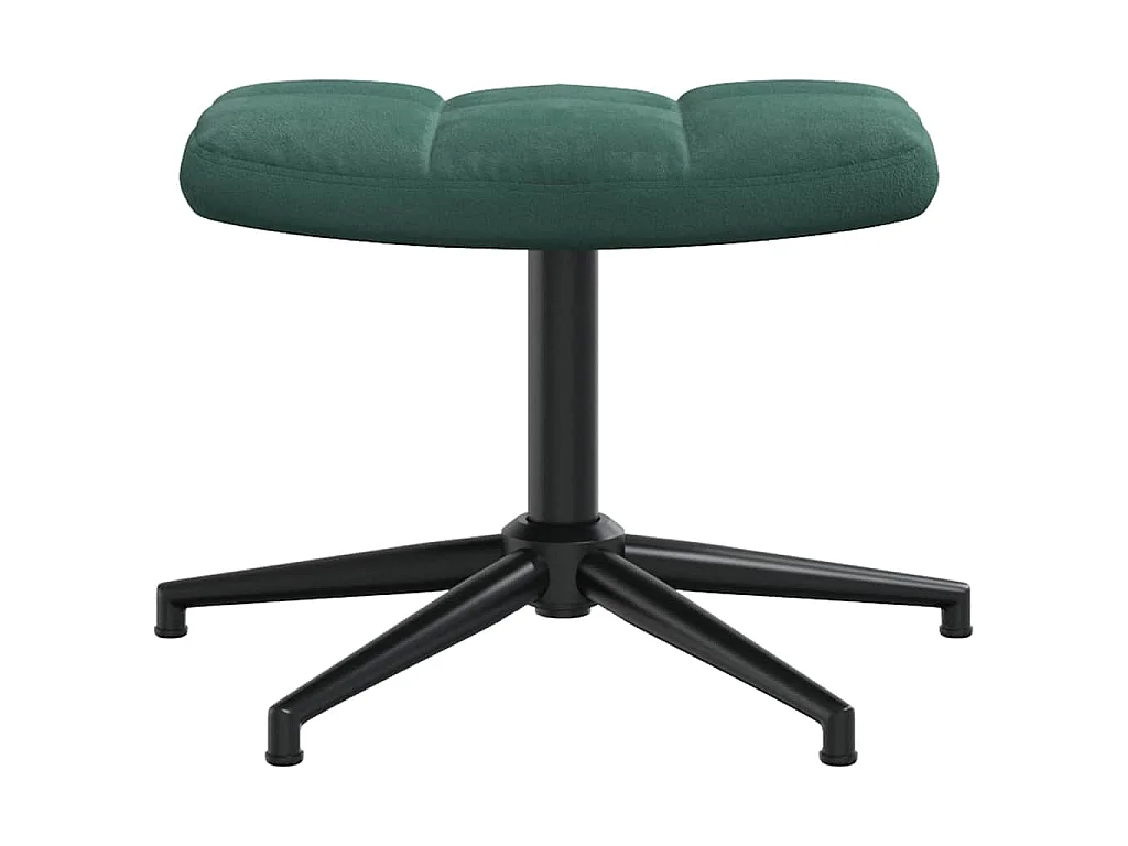 Sillón de relax con taburete terciopelo verde oscuro