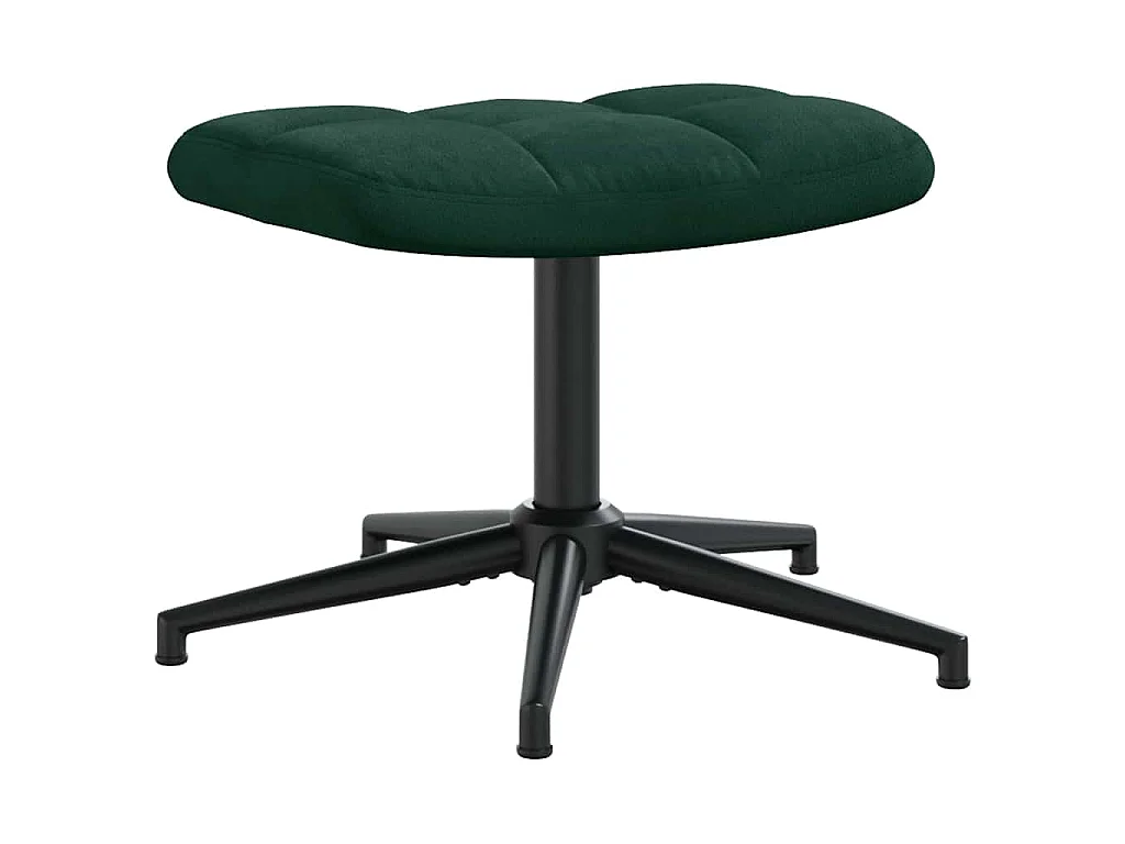 Sillón de relax con taburete terciopelo verde oscuro