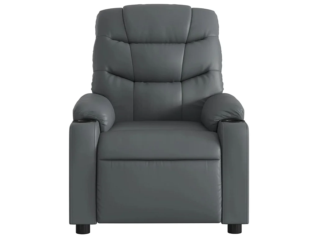 Fauteuil inclinable électrique Gris Similicuir