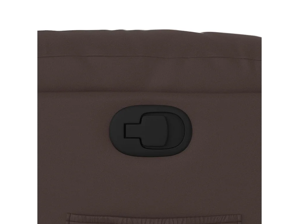 Poltrona reclinável couro artificial castanho