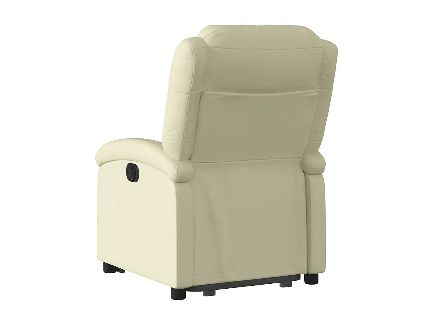 Fauteuil inclinable crème cuir véritable
